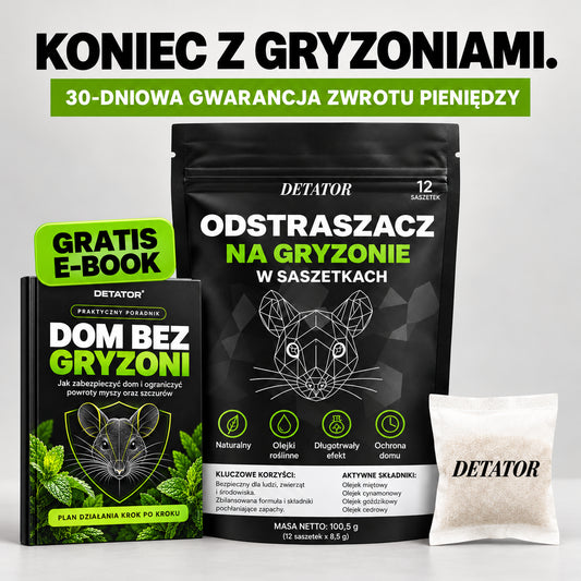 DETATOR – Naturalny Odstraszacz na Gryzonie w Saszetkach